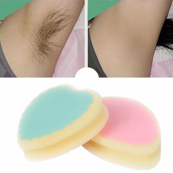 Unisex Painless Depilation Sponge Heart Round Water Drop Shaped Hair Remover