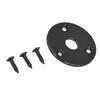 Guitar   Socket Plate Round Metal Input Output Cover Replacement Hardware for Bass with Mounting Screws