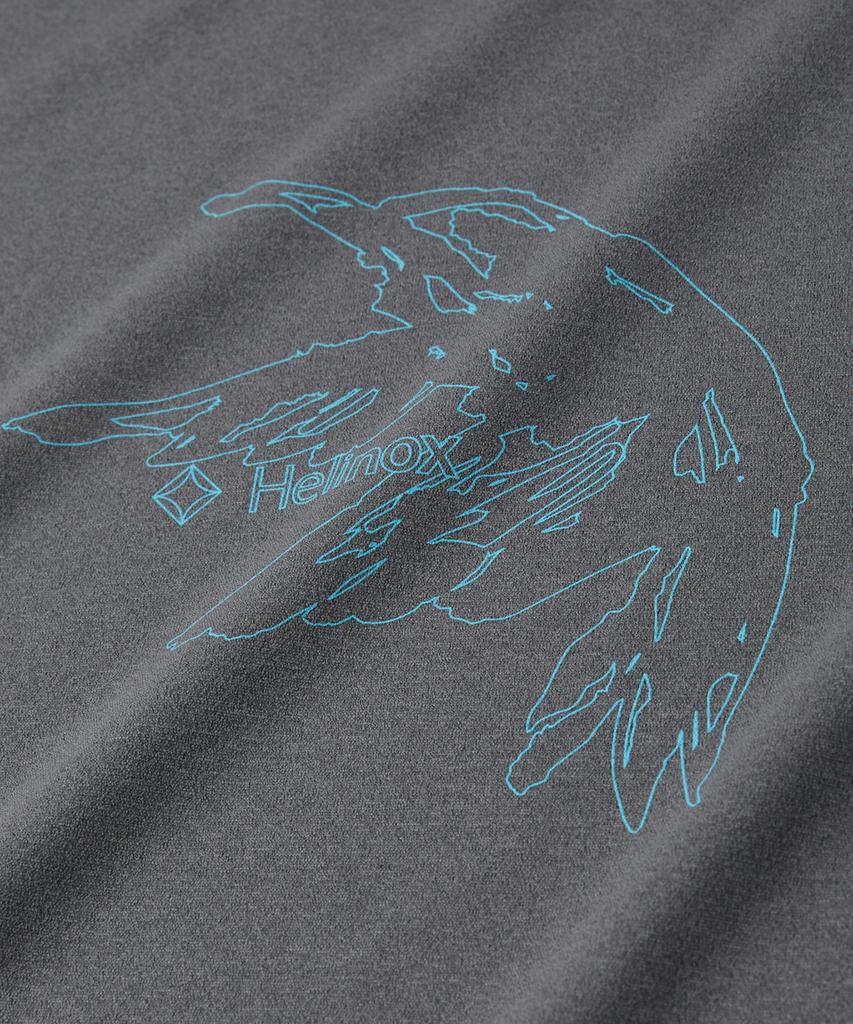 Hellinogseuweeo Hummingbird Graphic T-Shirt_Dark Gray