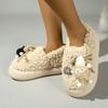 Cartoon Bag Cotton Slippers Home Outdoor Wear Thick Soles Warm Skin-friendlyNon-slip Womens Shoes Zapatos De Mujer SlippersWomen