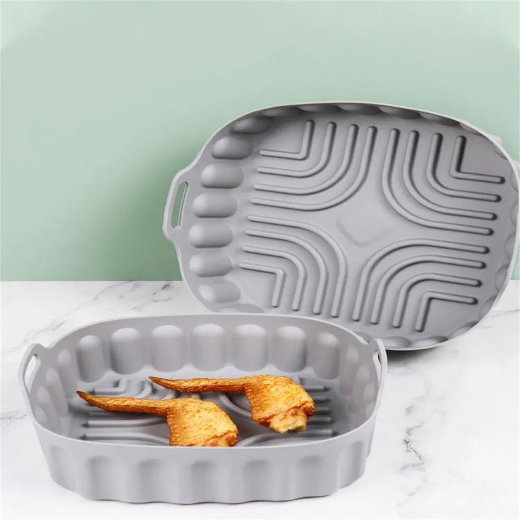 Food Grade Fryer Silicone Baking Tray High Temperature Resistant Silicone Thick Baking Tray Cake Pizza Non-stick Baking Tray