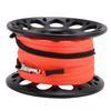 30m   98.43ft Scuba Diving Reel Aviation Aluminum With Double Ended Hooks Multi Purpose Finger Spool Reel Black