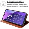 Coque - E.F.Connection - pour Xiaomi Redmi Note 13 Pro+ 5G - Cuir PU - TPU - Antichoc - Portefeuille - avec 2 Verres Trempés