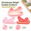 Christmas Molds Set with 3D Snowflake, Key and Sleigh Designs, Embossed Holiday Baking Molds