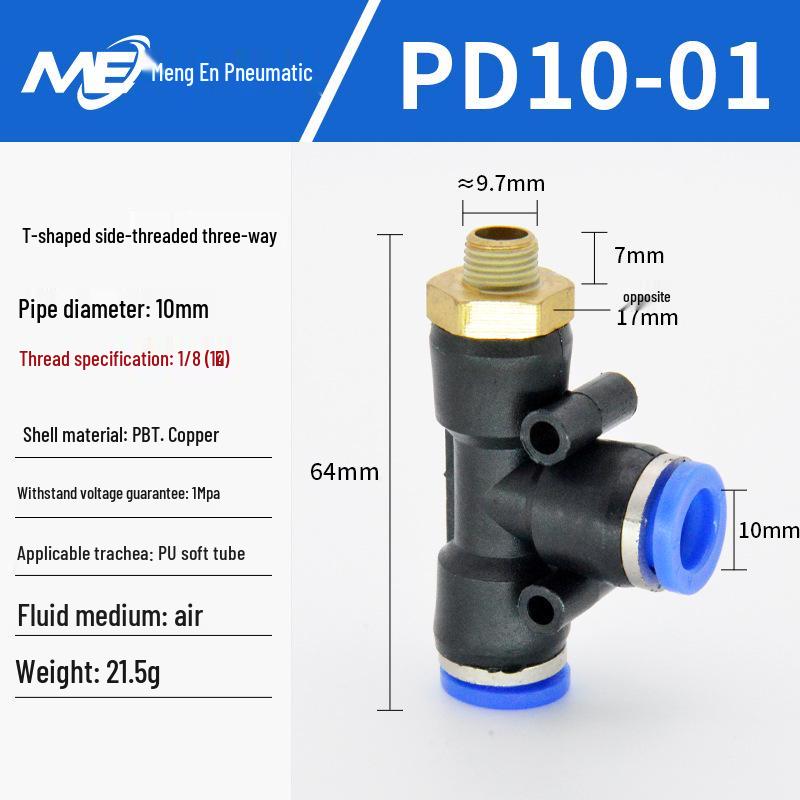 Copper Corrosion-Resistant Pneumatic Quick Connector Fitting for Air Compressors