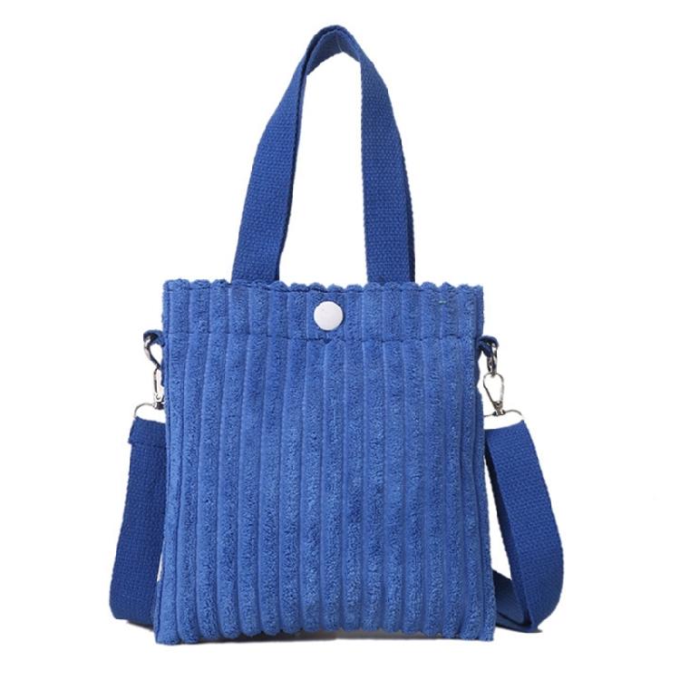 Изысканная вельветовая сумка через плечо для женщин, модная сумка на весну-лето синий