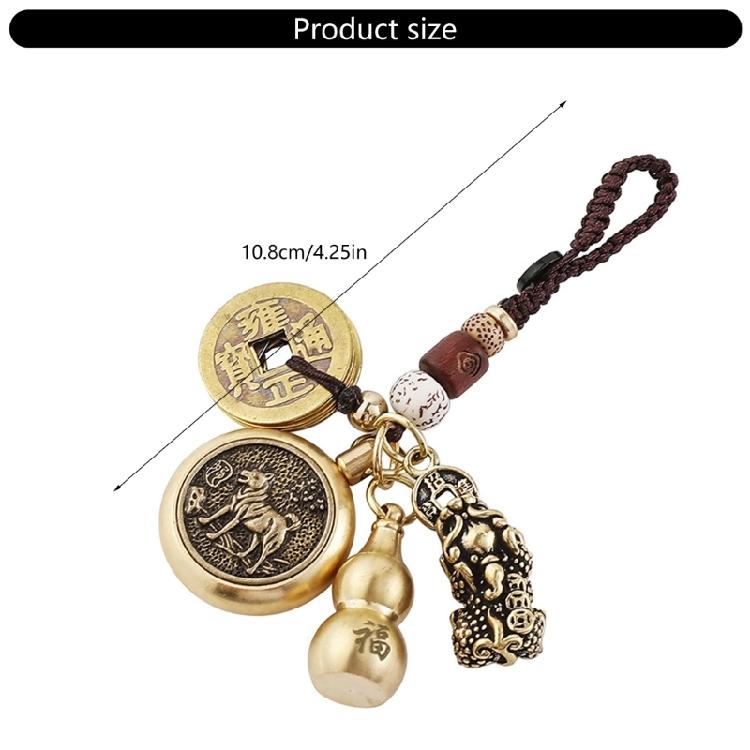 Universal Car Interior Hanging Pendant Lucky Charm Vintage Keychain Pendant Decoration Handmade Animal Themed Craft