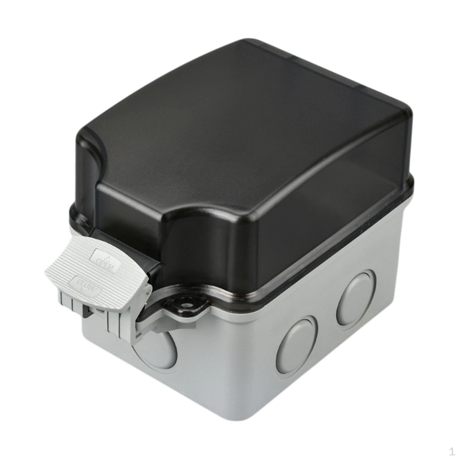 

2 шт. Крышка для розетки на улице, электрическая коробка, водонепроницаемый аксессуар, розетка для патио For Exposed Socket_Black Transparent