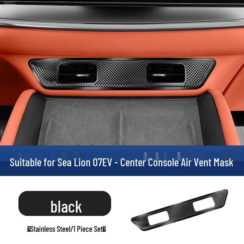 Stainless Steel Dust Cover for BYD Sea Lion 07EV Console Air Vent