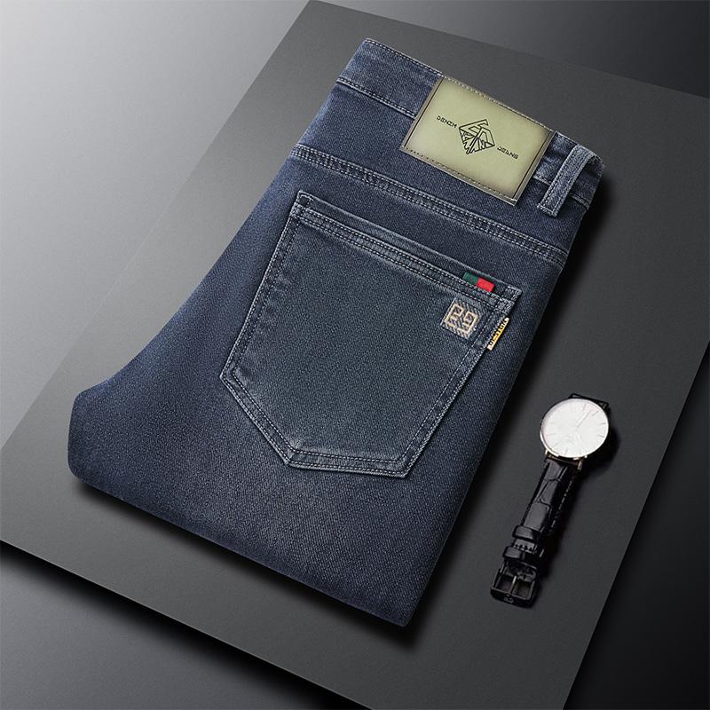 Long Pants Men's Stretch Fabric Straight Leg Pants Men's Jeans