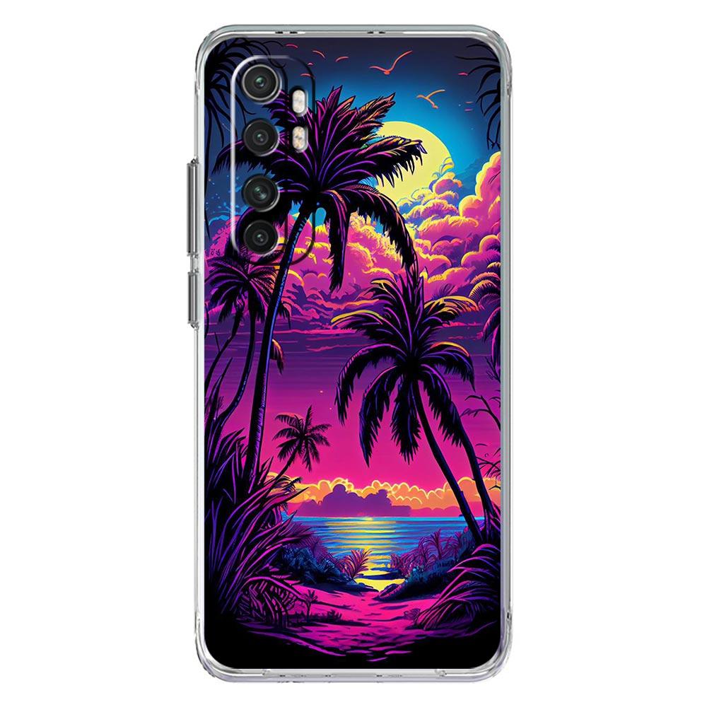 Phone Case For Xiaomi Mi Poco X7 X6 X5 NFC X3 F7 Ultra F6 Pro F3 15 14T 14 13T 11 12 13 Lite Clear TPU Cover Coconut Tree