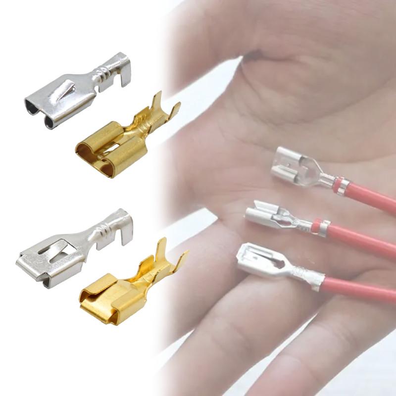 Copper Electronics Tinned Spade Terminal Connectors Automotive Applications
