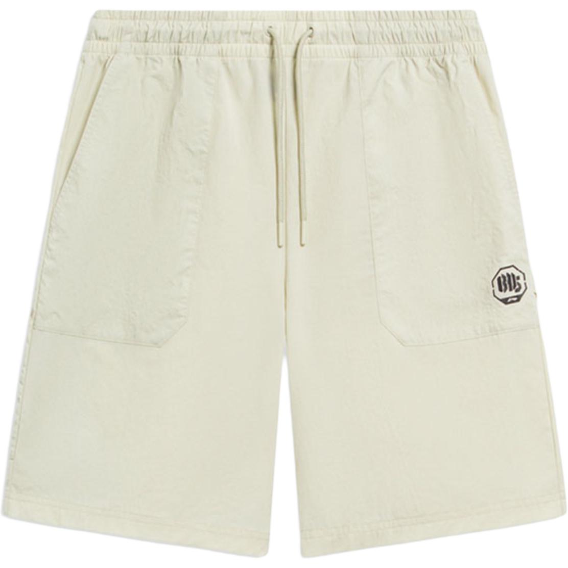 

Шорты для баскетбола Li Ning, свободные, быстросохнущие, дышащие, удобные, тканые, повседневные, мужские, из пеноматериала цвета хаки AKST347-2 3XL