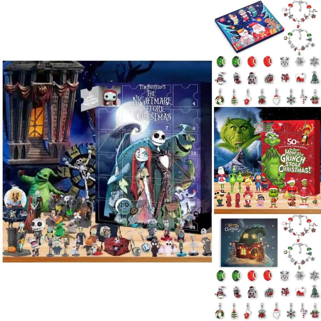 Spooky 24-day Advent Calendar Featuring The Grinch And The Nightmare Before Christmas