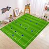 Football Field Pattern Carpet for Living Room Bedroom Sports Theme Floor Mat Anti Slip Suitable for Kids Play Area Home Decor