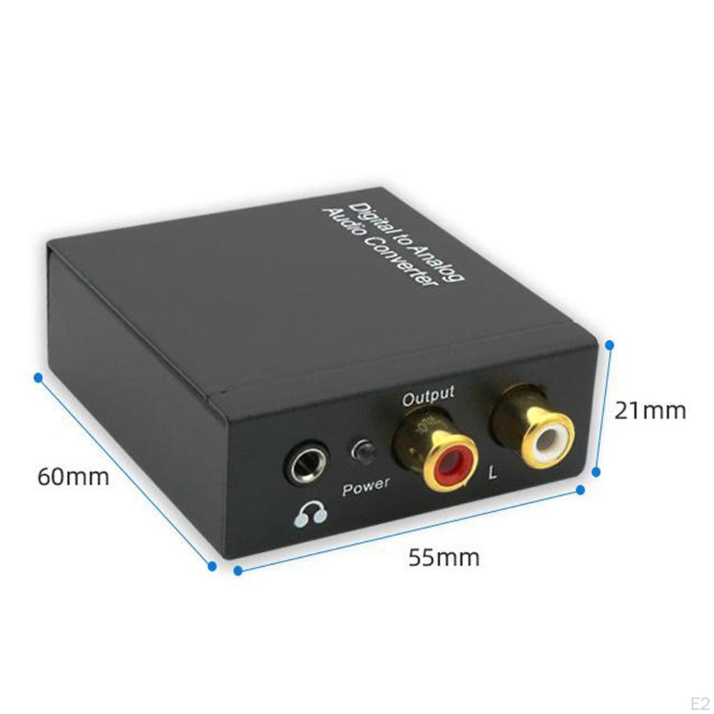 Digital to Analog DAC to RCA Toslink to 3.5mm Adapter Box for PS3 HD