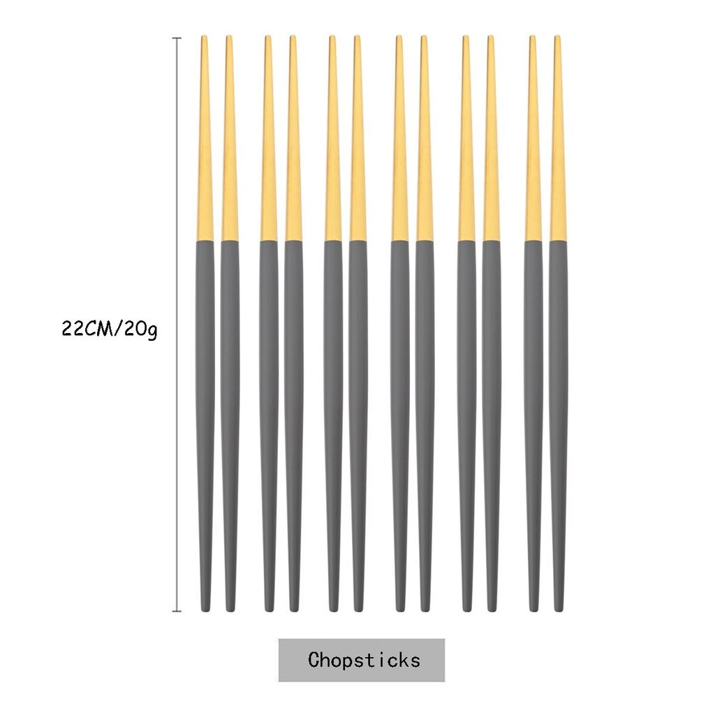 6 Paar runde Essstäbchen aus 304 Edelstahl, stilvolle chinesische Essstäbchen, leichte Essstäbchen aus Metall für Sushi-Lebensmittelstäbchen, Küchenwerkzeug
