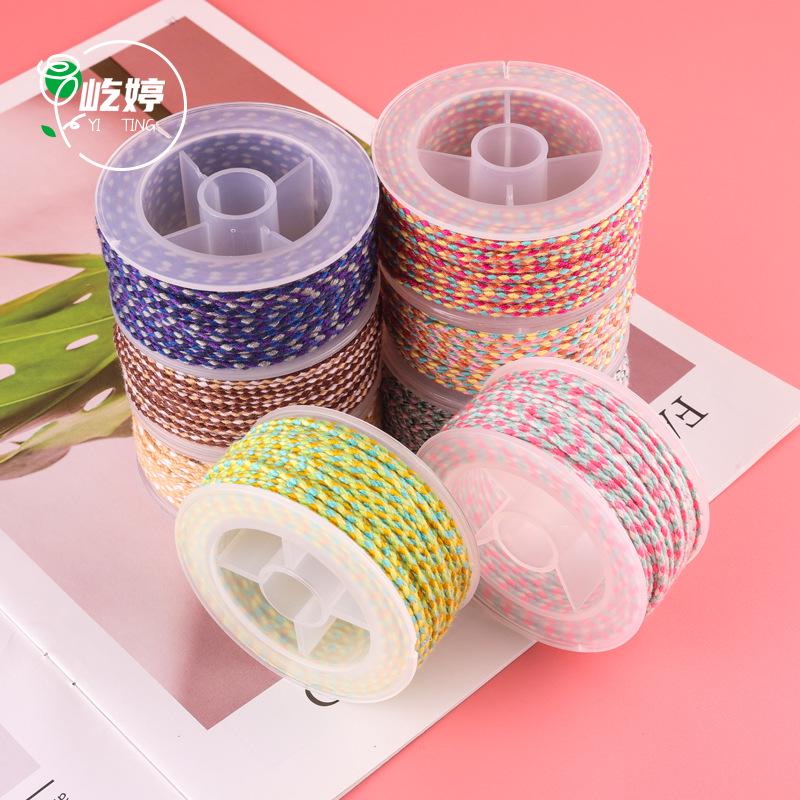 Sigu Sanhua Tibetan-Style Star & Moon Bodhi Cotton Thread - Non-Elastic, Wear-Resistant DIY Weaving Rope