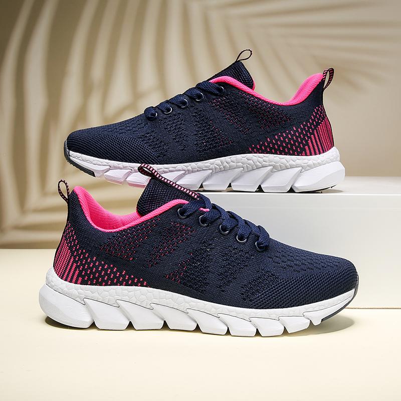 Women Large Size 42 Lightweight Breathable Mesh Shoes Fashion Casual All Wear Anti-slip Sports Shoes Summer Platform Training