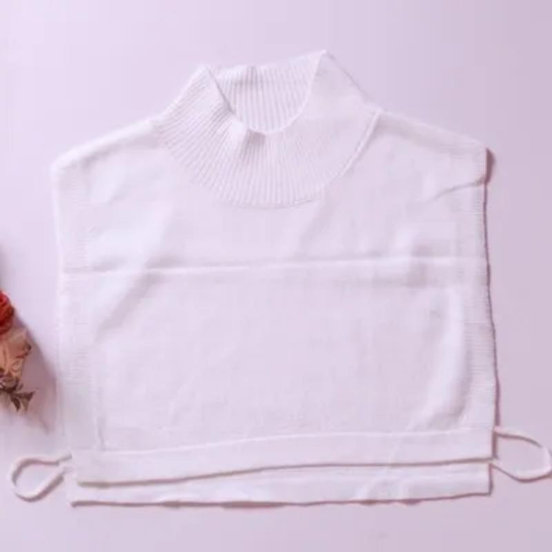 

Теплый свитер с воротником-стойкой, женские съемные воротники для женщин, зимние фальш-воротники, женская черная съемная половина рубашки