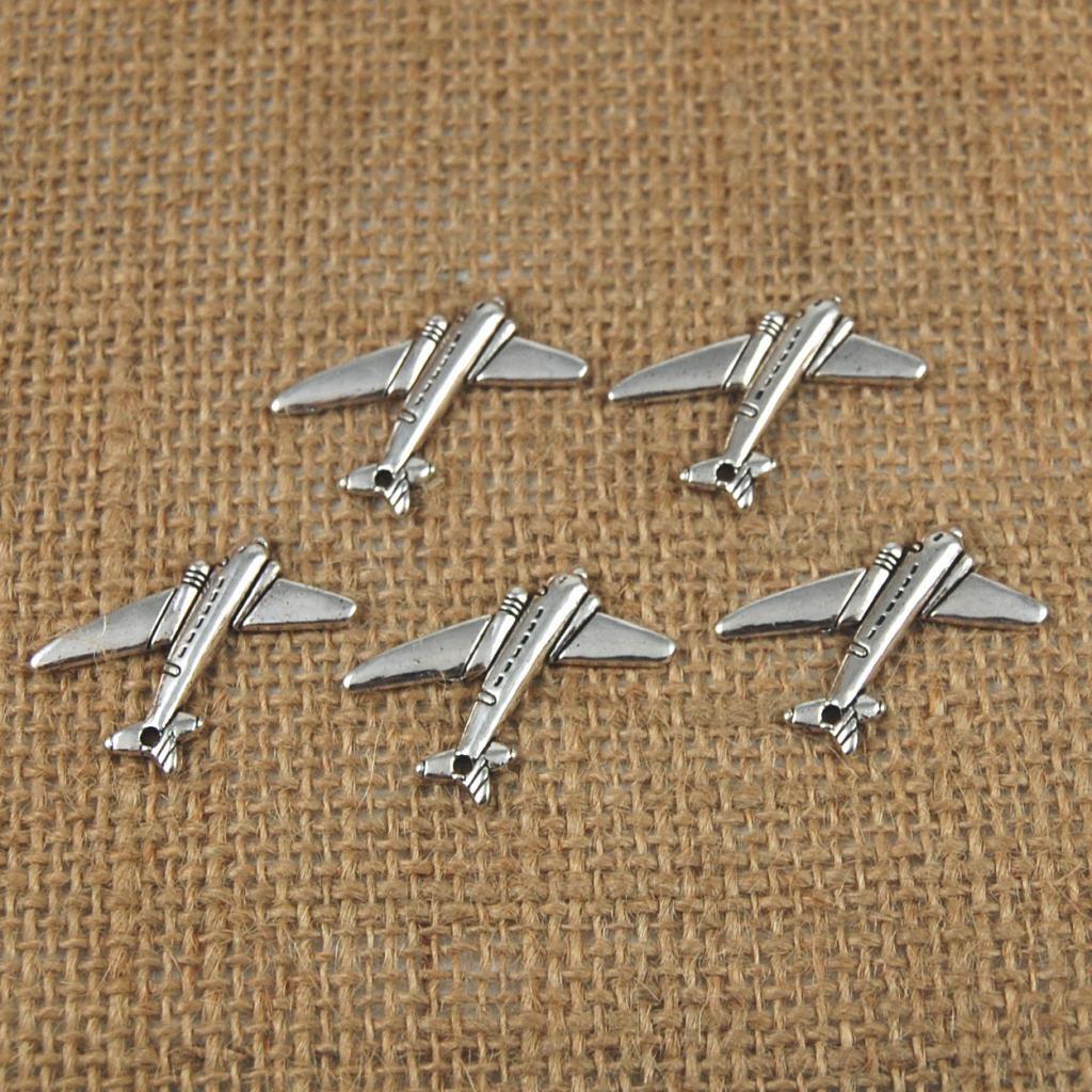 10pcs Vintage Aircraft Plane Charms Pendants Craft DIY Jewelry Making