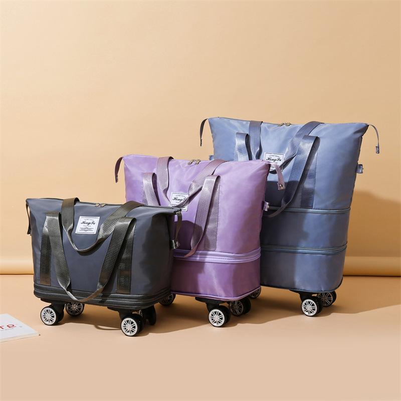 TS JYL laptop bag,Foldable Wheel Travel Bag Multi-Function Storage Expanded Luggage Bag