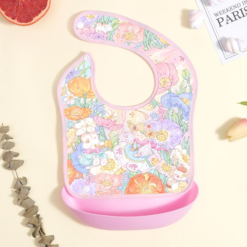 Unisex Waterproof Detachable Baby Bib for Kindergarten