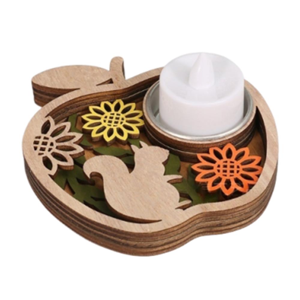 Multi-layered Halloween Candle Holder Romantic Wooden Candle Stands Ghost Festival