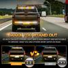 XRIDONSEN 48 Inch Truck Tailgate Strobe Lights Strip Rear Window Lights 288 LED Tail Emergency Light Bar Amber White Flashing Warning Hazard Safety