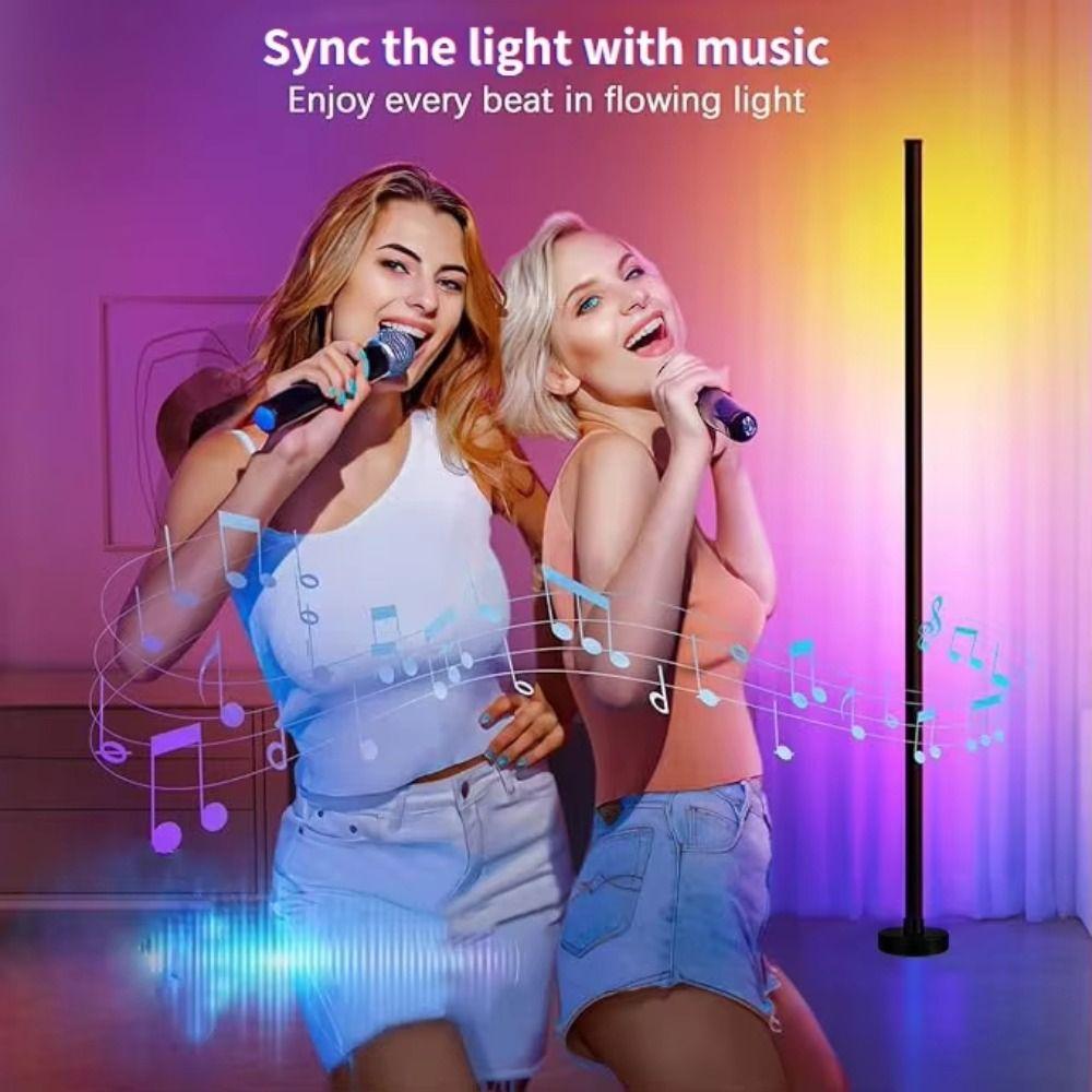 Remote Control Smart LED Floor Lamp APP Control Standing Lamp RGB Floor Lamp  Indoor Placement