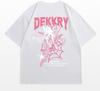 American high street ins spider print short-sleeved t-shirt men's and women's summer loose casual student crew neck cotton top tide