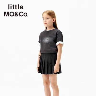 Little MO&Co. Girls' 5A Antibacterial Cotton Short-Sleeve T-Shirt