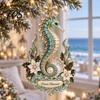 Festive Aquatic Theme Gift Marine Life Christmas Ornament, Acrylic Ocean Animal Hanging Decor for Tree, Creative Holiday Pendant Home Party,