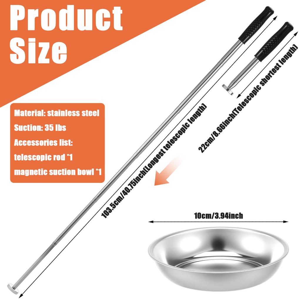 Telescopic Magnetic Pen Extendable Pickup Rod Stick Portable Magnet Pick Up Tool for Picking Up Screws Nut Bol Metall Schraub