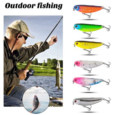 5.5CM/5.6G Topwater Pencil Lure with Treble Hook Realistic Floating Jigging Fishing Bait Freshwater Saltwater Trout Bass Pike Perch