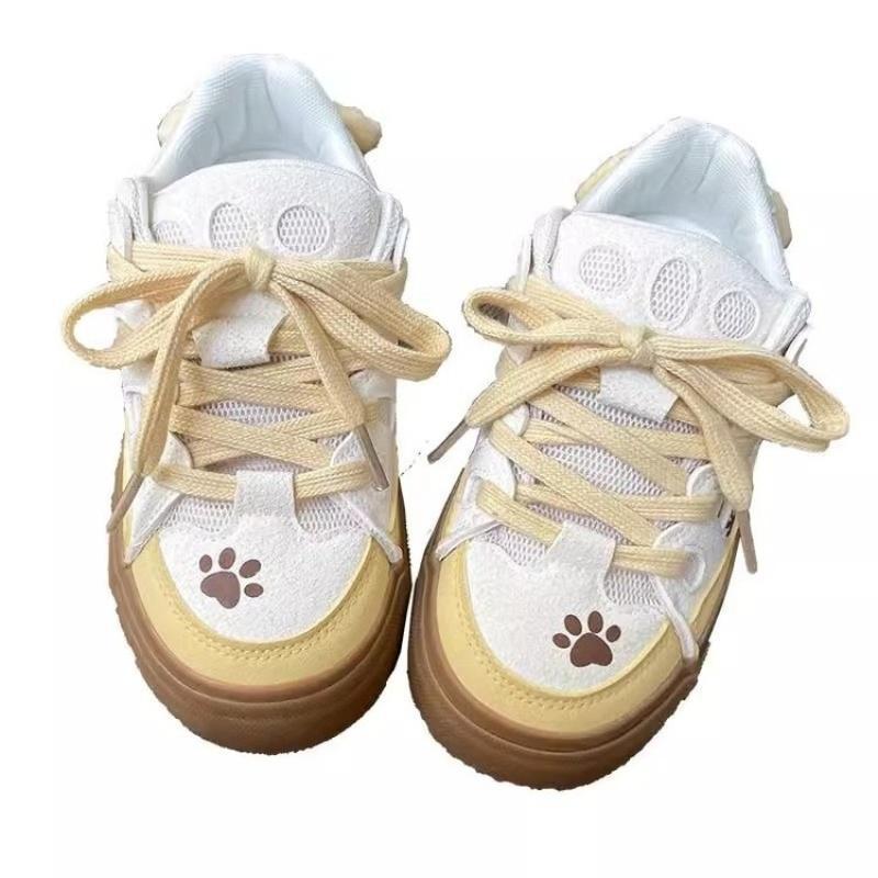Cute pudding dog bread shoes new platform shoes women's tongue niche design high value students versatile