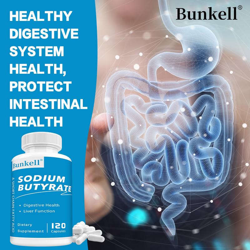 Sodium Butyrate Capsules - Non-GMO-120 Capsules