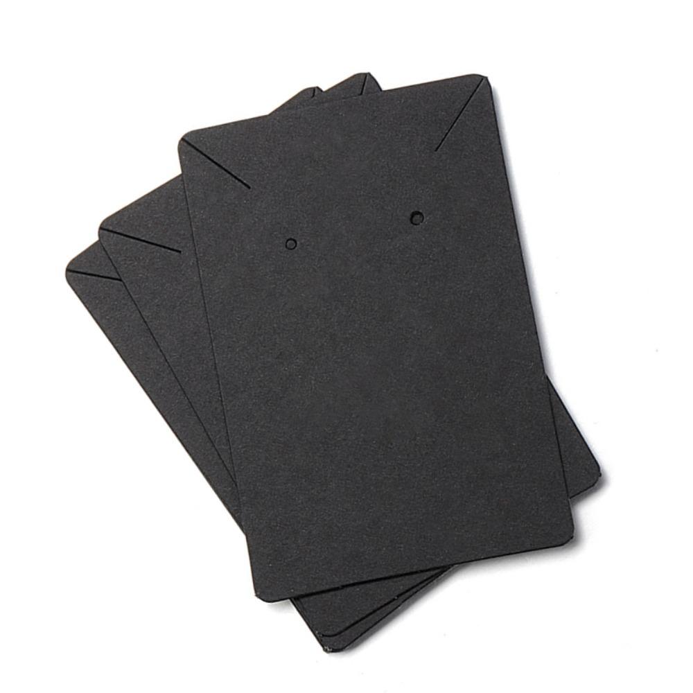 100pcs Blank Paper Kraft Paper Jewelry Card Black Blank Jewelry Card Displaying Necklaces чёрный