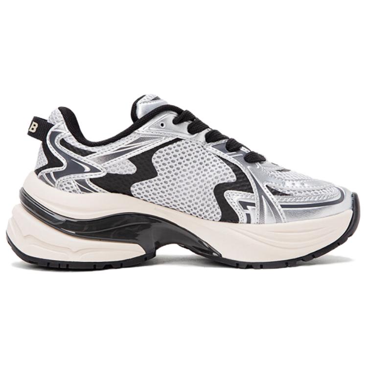 MLB Curve Runner Comfortable Soft Height Increasing Dad Shoes Unisex sneaker Silver 3ARNCVR5N-50SIS