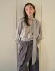 GIEMAR Shining Tie Blouse Sky Blue