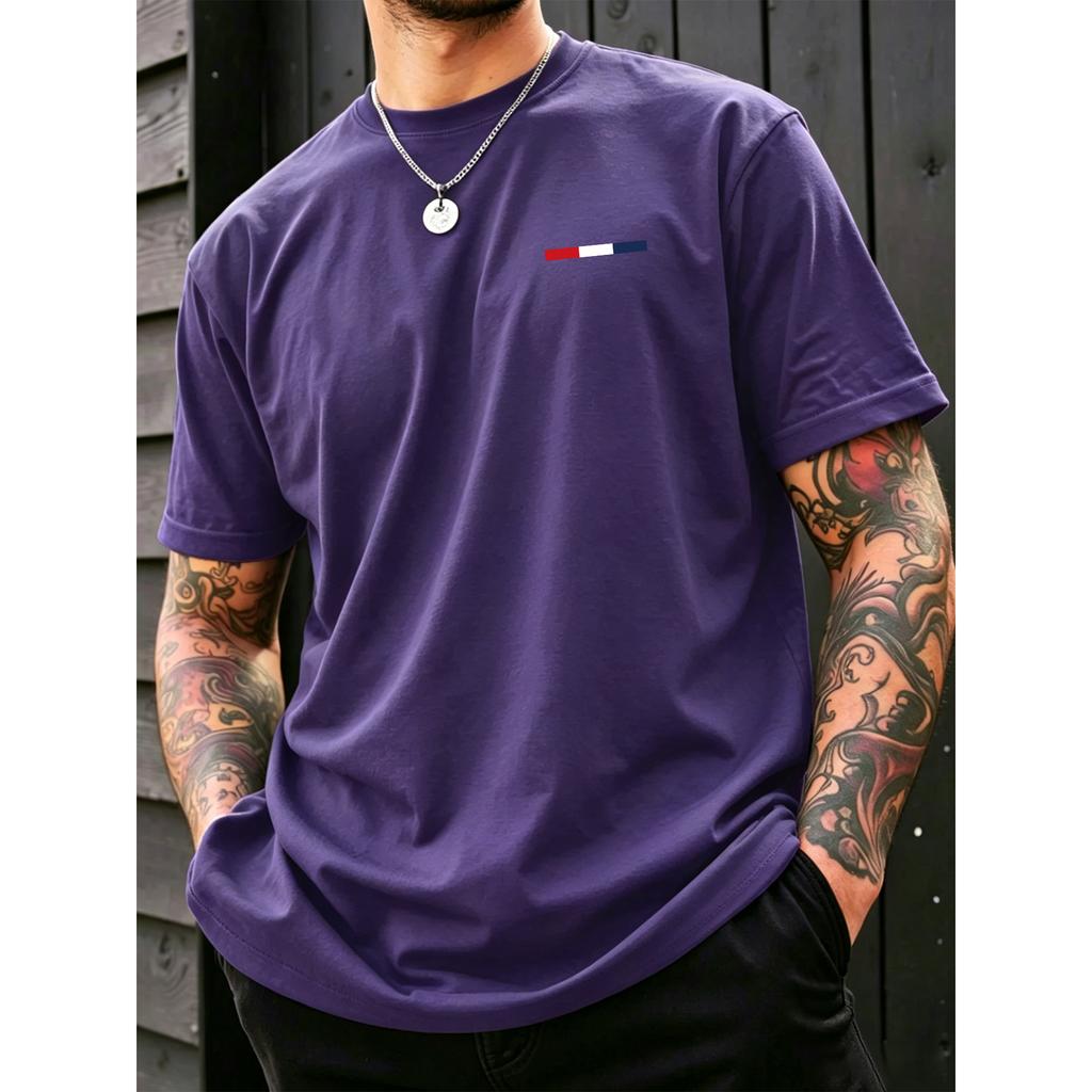 Summer short-sleeve printed T-shirt—a classic, basic style that’s loose-fitting and soft, perfect for workouts, sports, commuting, and everyday wear.