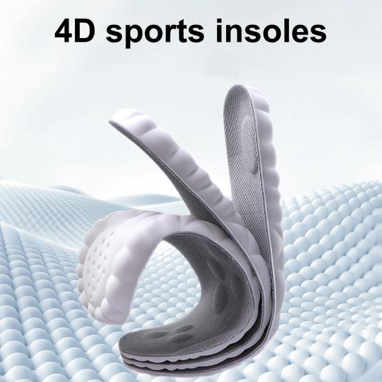 2 Pairs Memory Foam Sports Insoles for Men Women Breathable Shock Absorption Shoe Inserts Trim-to-Fit Ergonomic Foot Support Inserts