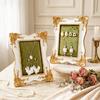 Freestanding Earring Holder Stand with Soft Lined Panel, Jewelry Display Frame for Vanity Tabletop Storage Home