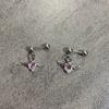 Rustproof Steel Angelic Heart Earrings Versatile Jewelry For Teens And Adults Trendy Style Ear Studs Accessory