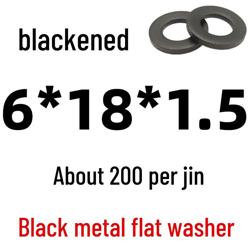 Thickened Black Iron Flat Washer for Screws, Non-standard Round Design