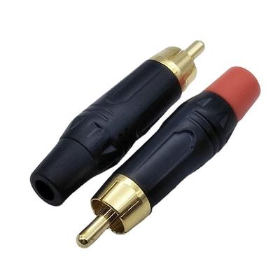 Plating Electrophoresis RCA Audio Video Plug Connector With Gold Plated Head AV Lotus Musical Sound RCA Plug Speaker Connectors