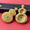 Tibetan Thangka Gold Necklace: Non-fading, Waterproof GAU Box Pendant, Multi-size Options