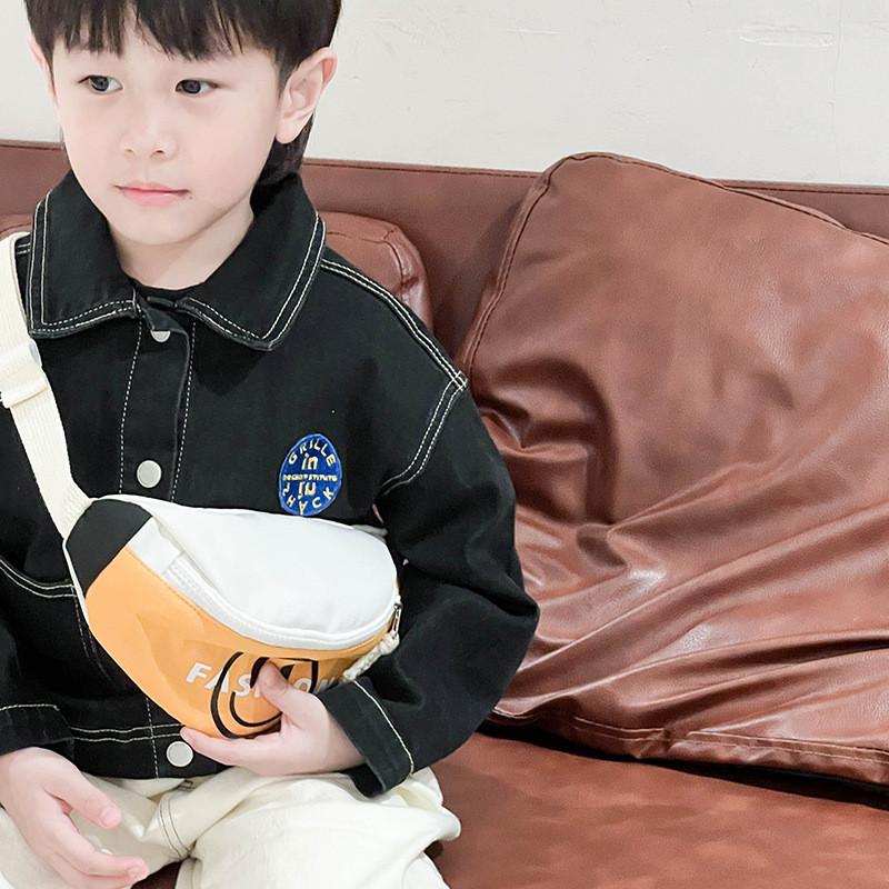 Stylish Children's Canvas Crossbody Bag For Boys With Durable Anti-theft Features