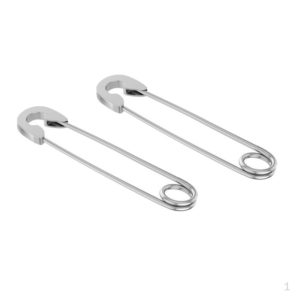 Ladies Earrings Ear Studs Pin Pendant Made of Stainless Steel Gothic Punk Silver for Women