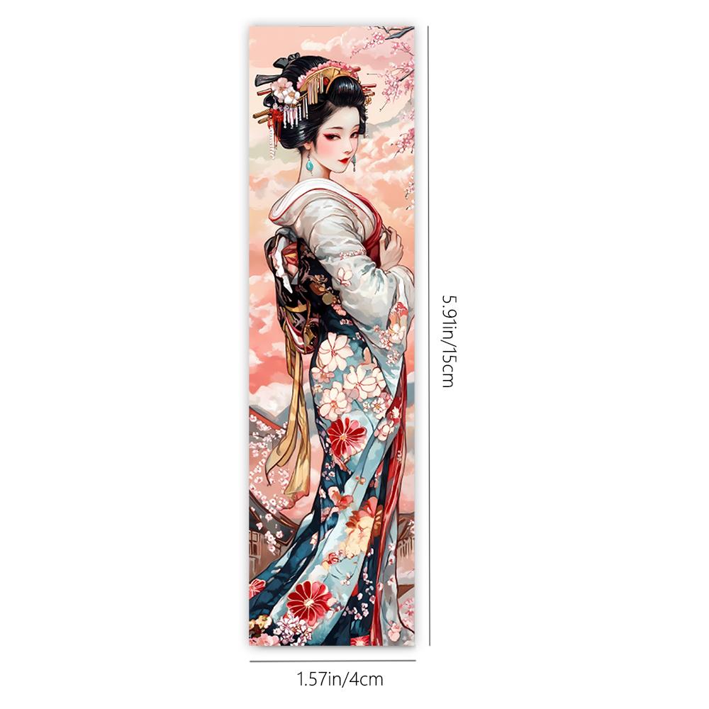 32pcs, Japanese geisha bookmark, back-to-school season, Christmas, Halloween, suitable for teachers, readers, birthday gifts.